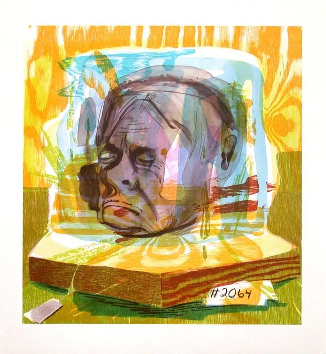 by dana_schutz - Head of Timothy Leary